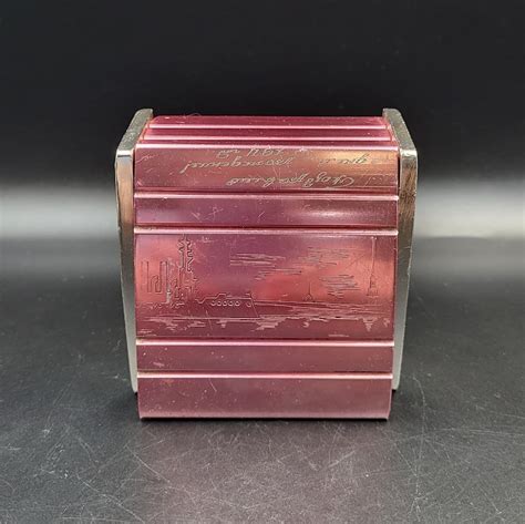 vintage glass and metal table top cigarette box|Cigarette Table Box .